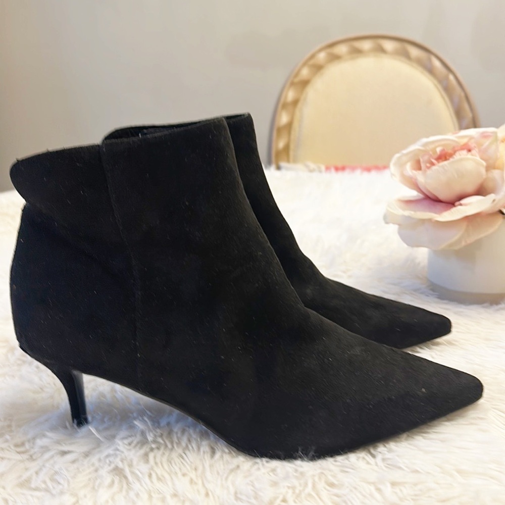 NEW Charles David Black pointed toe heel ankle bootie women size 11